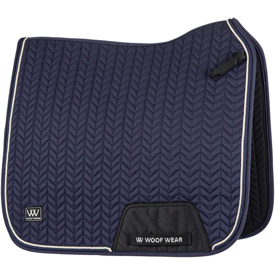 2025 Woof Wear Herringbone Dressage Tapis De Selle WS0043-NANA - Navy